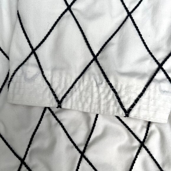 SIZE 4 BMA White Hapkido Uniform Gi Jacket Top Black Diamond Stitching - Picture 4 of 13